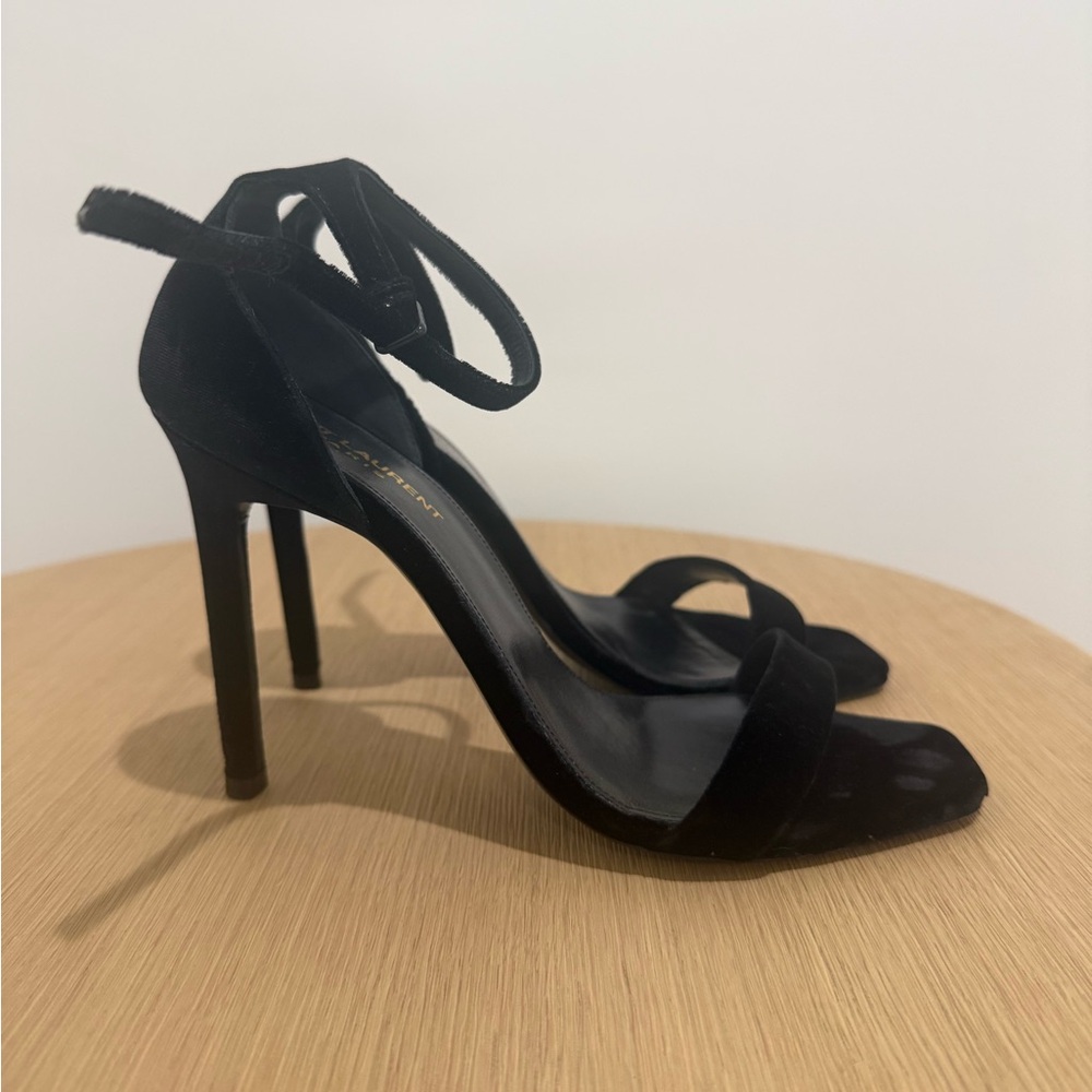 Saint Laurent Black Heeled Sandals - Picture 3 of 8